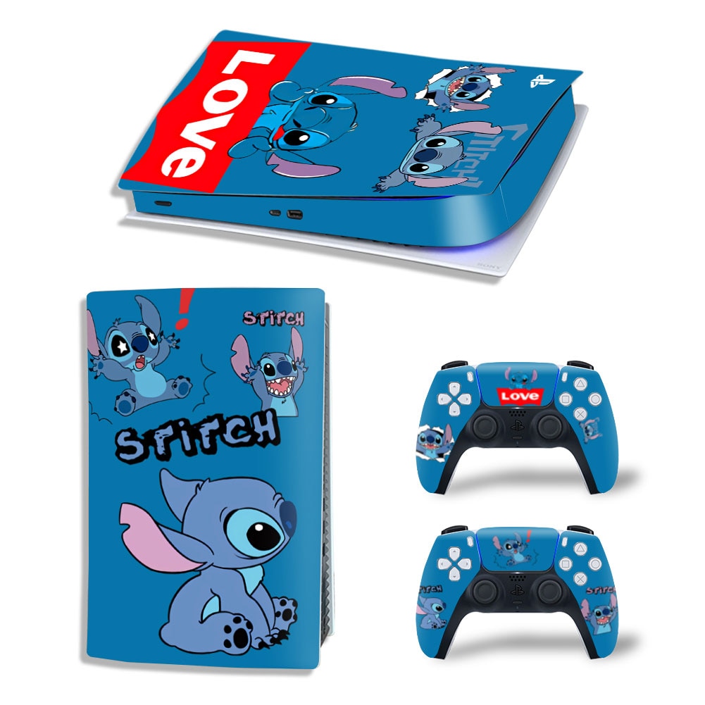 【Shop Now and Save】 Stitch Ps5 Digital Edition Skin Sticker Decal Cover For 5 Console And 2 Controllers Ps5 Skin Sticker Vinyl