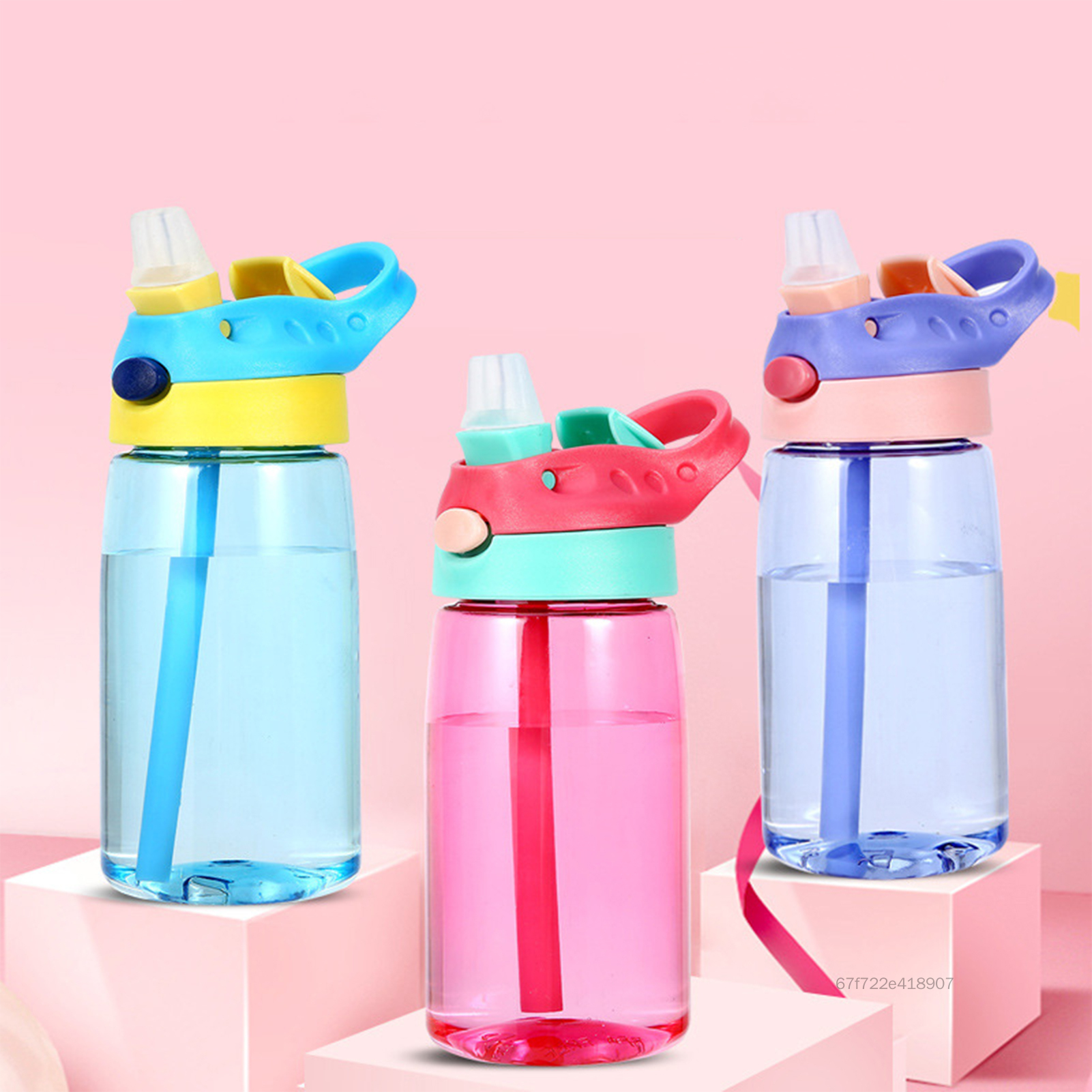 Cfgyu 480ml Chai nước thể thao Chai trẻ em Chai nước rơm BPA miễn phí không có phthalate Tritan Baby Lemon Chai Dwevg Ucome-VN