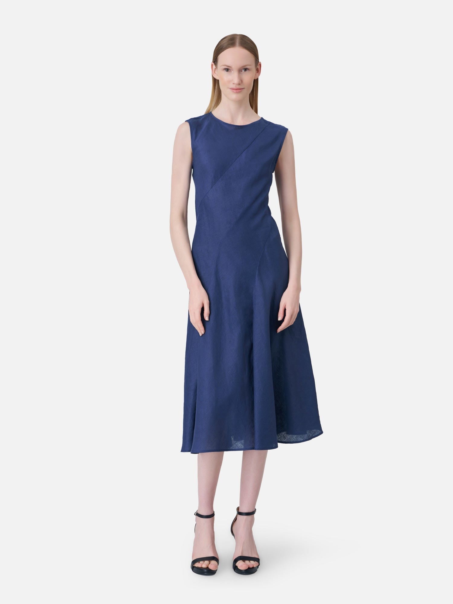 Solid Linen Bias Cut Midi Dress ราคา 4,184 บาท*ส่งฟรี