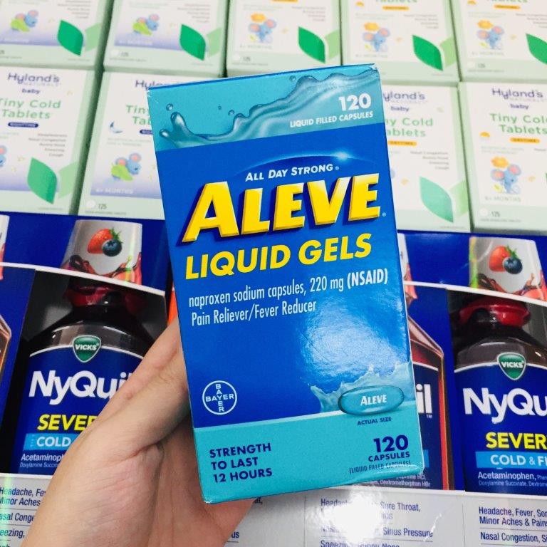 [Chính hãng] VIÊN UỐNG ALEVE LIQUID GELS 220MG - 120V