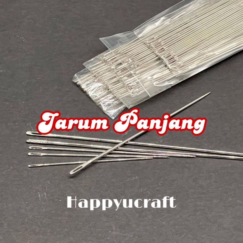 (Per Pkt)Jarum Panjang Jahit Tangan Besar/Long Big Eye Sewing Needle