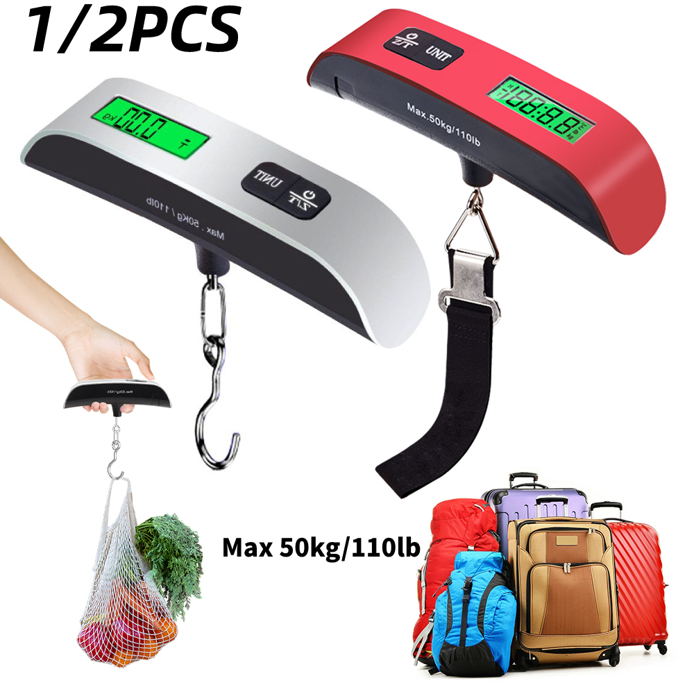 【Popular choice】 Portable Digital Luggage Weight Scale 50kg/110lb LCD Display Pocket Electronic Scal