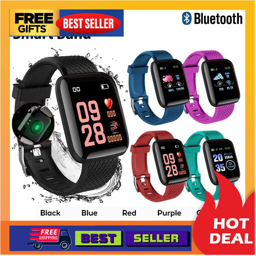 💕Extra Gift 💕 The lowest price 2023 N-EW 116 PLUS smart bracelet smart watch color screen IP67 waterproof