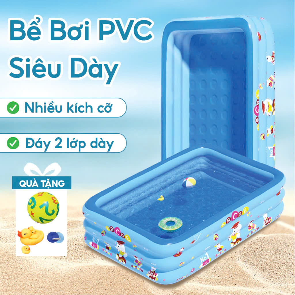 Bể Bơi 1m3 - 1m5 Cho Bé Chất Liệu Dày Chống Thấm Thiết Kế Gấp Gọn An Toàn Cho Bé Vui Chơi Mùa Hè