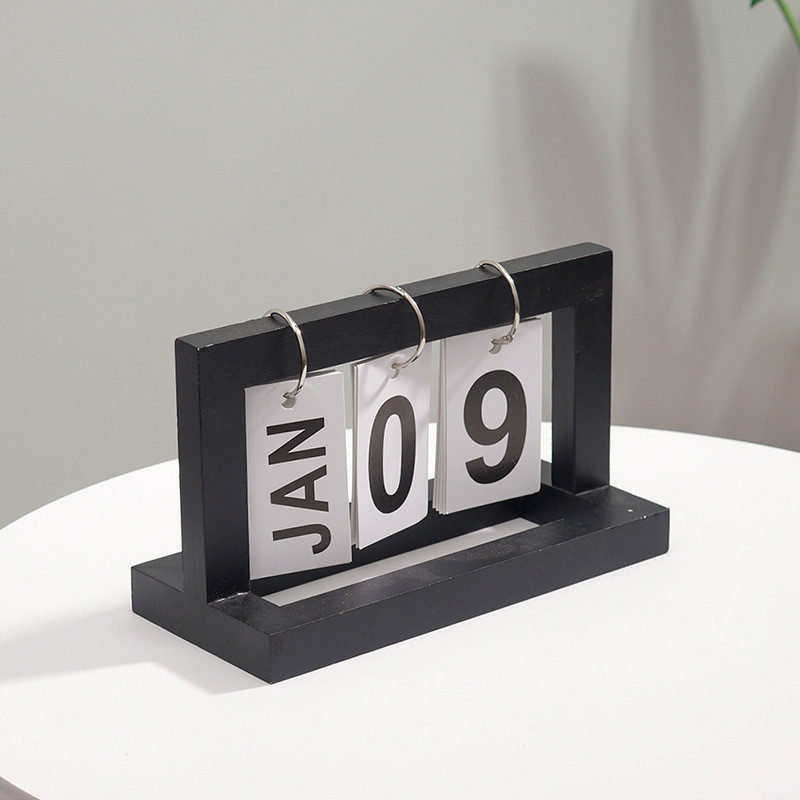 Nordic Style Creative Wooden Calendar Office Desk Home Study Living Room Decoration SimpleDecoration