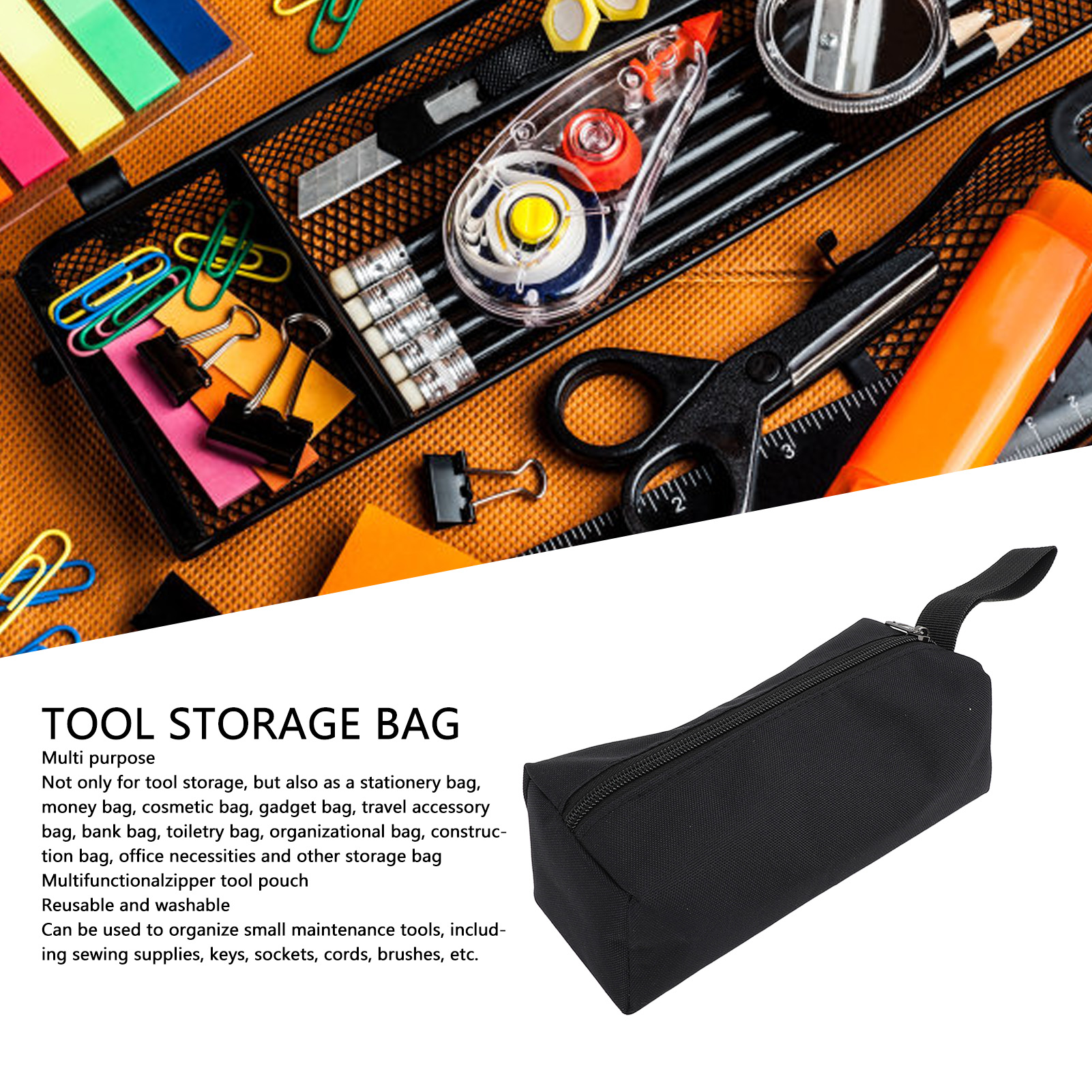 Small Tool Bag - Waterproof, Durable 1680D Oxford Cloth With Smooth Zipper Closure For Travel | Singapore Small Tool Bag - Waterproof, Durable 1680D Oxford Cloth With Smooth Zipper Closure For Travel | Singapore