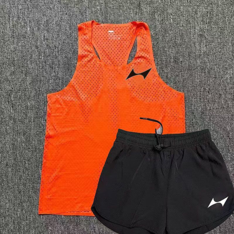 Áo Ba Lỗ Thể Thao Điền Kinh Nhanh Khô Quần Short Ba Điểm Bộ Đồ Tập Luyện Thể Thao Hails Chạy Marathon Nam Nữ Không Tay