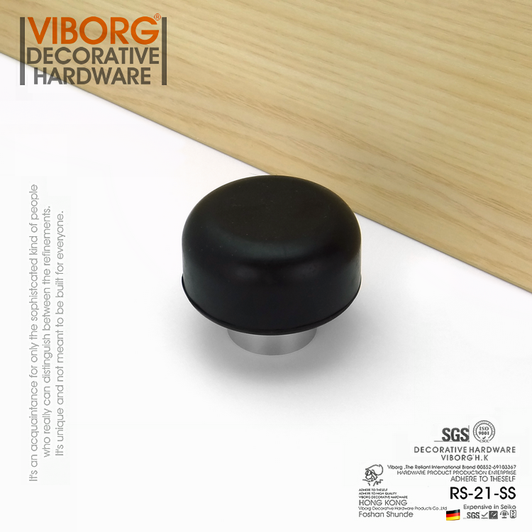Viborg rắn SUS304 thép không gỉ sàn cao su gắn tường gắn kính cửa stopper cửa dừng doorstops, RS-21c