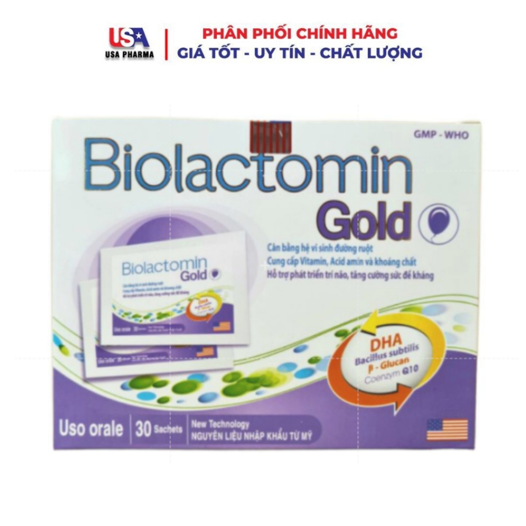 Cốm Biolactomin Hỗ trợ tiêu hóa trẻ biếng ăn kém hấp thụ - Hộp 30 gói x 3g