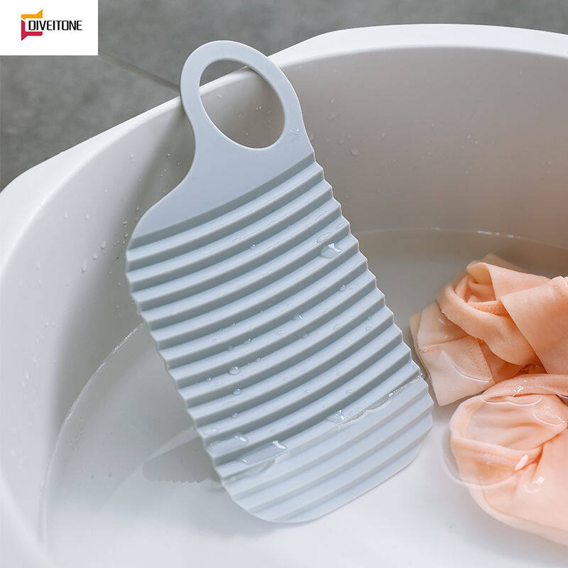 Portable Thicken Mini Washboard Antislip Laundry Accessories Washing Board Plastic Clothes Cleaning Tools ราคา 18 บาท*ส่งฟรี