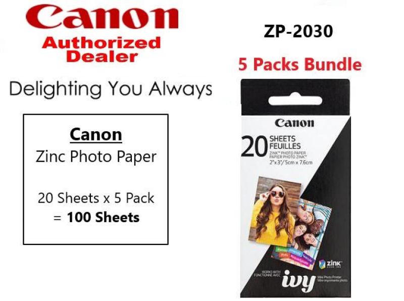 Canon Zink Photo Paper ZP-2030 (20 Sheets) x 5 Packs Singapore