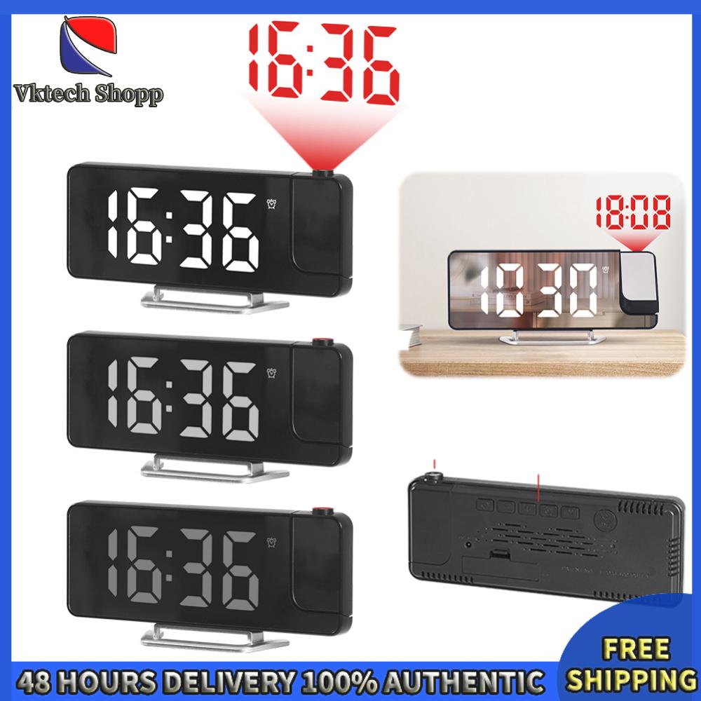 Vktech นาฬิกาปลุกโปรเจคเตอร์ดิจิตอลปรับความสว่างได้พร้อมที่วางเทียนสำหรับตกแต่งห้องนอนและสร้างความผ่อนคลาย ราคา 168 บาท*ส่งฟรี