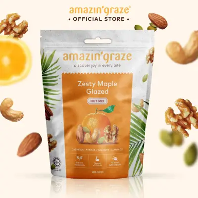 Amazin' Graze Zesty Maple Glazed Nut Mix Halal 100g - Halal Certified
