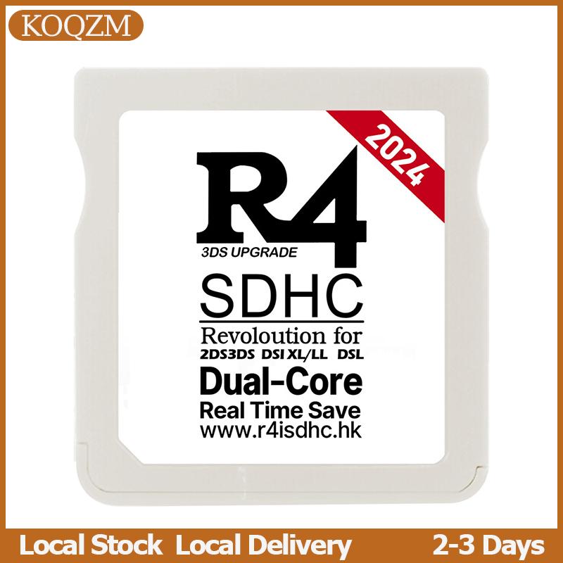 KOQZM 2026สำหรับการ์ดเกม NDS สำหรับ R4I การ์ด SDHC TF R4 SDHC GOLD Pro การ์ดวิดีโอเกมการ์ดหน่วยความจำดิจิตอลสีขาวทอง ราคา 248 บาท*ส่งฟรี