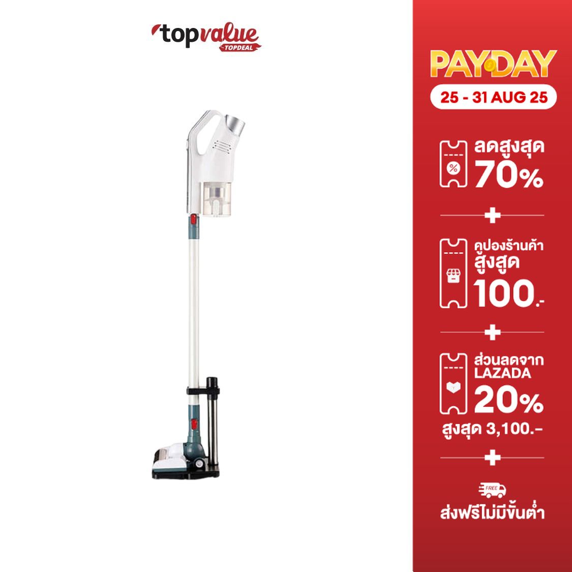 ALTEC เครื่องดูดฝุ่นไร้สาย 2 in 1 รุ่น VCW2 รับประกันสินค้า 3 ปี ราคา 1,790 บาท*ส่งฟรี