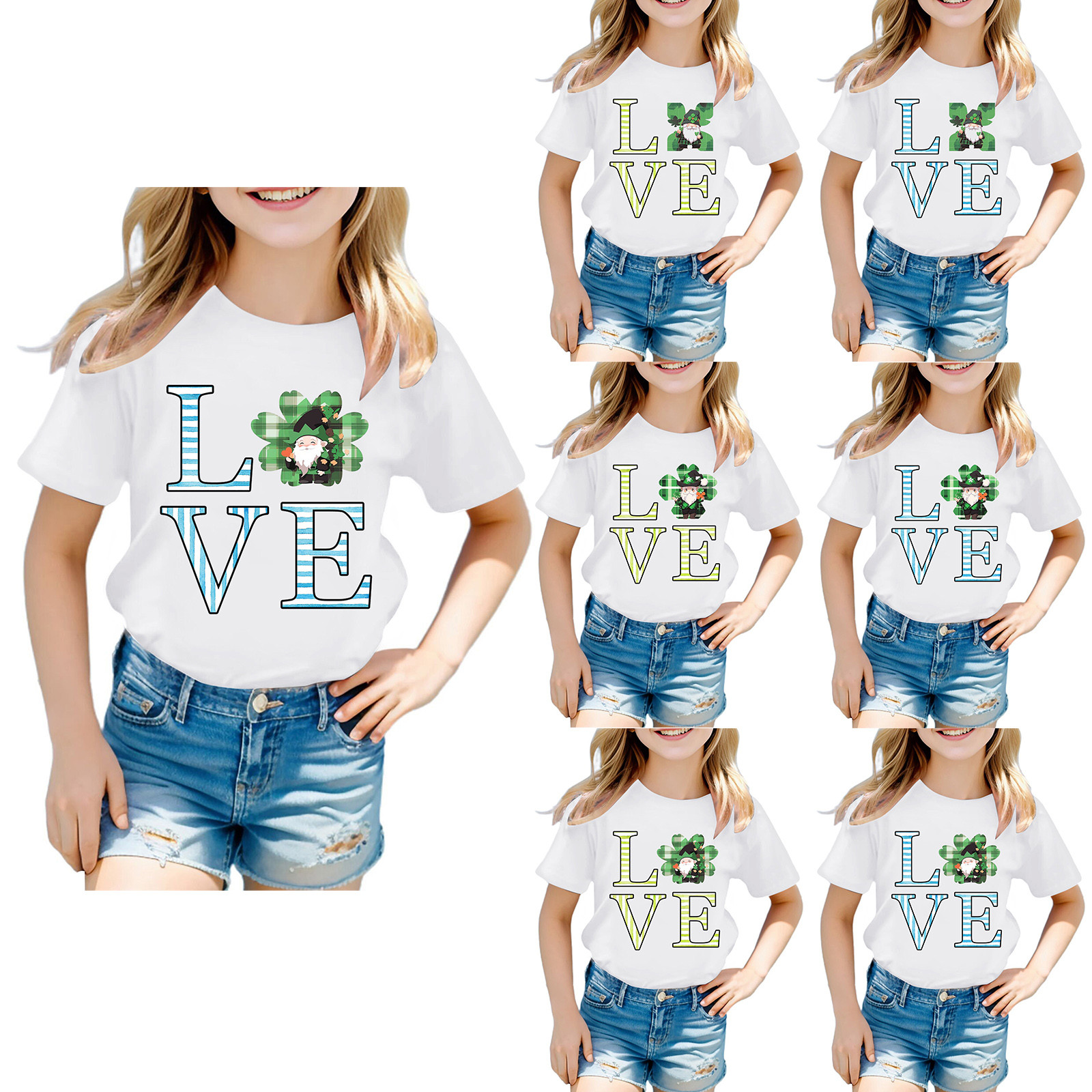 Trẻ mới biết đi bé gái bé trai Irish Lễ Hội Mùa Hè In tay ngắn T Áo Sơ Mi Tops Cho quần áo trẻ em Mềm Cô Gái Tops Thời Trang dài tay trẻ em Áo lót