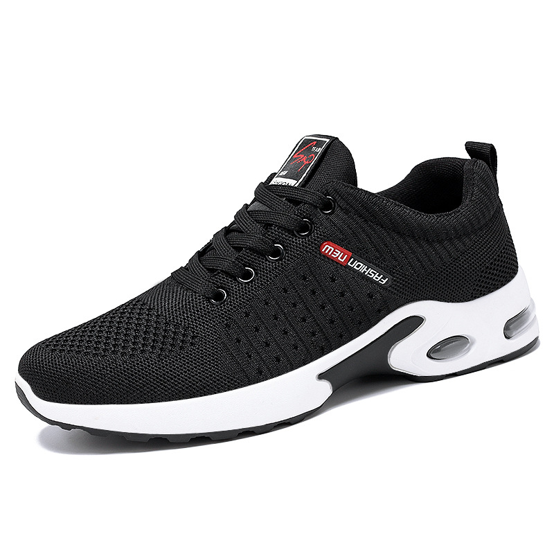 Men's Running Shoes Mesh Sports Shoes Breathable Soft Sole Casual Shoes Black Shoes for Men - 9