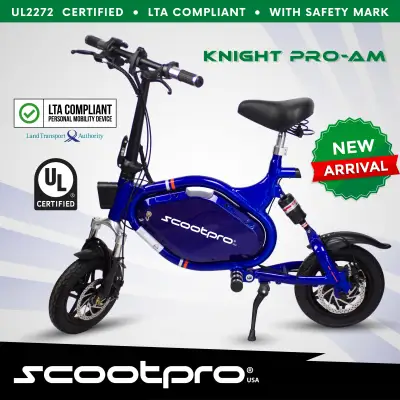 Scootpro Knight PRO-AM Seated Electric Scooter ★ UL2272 Certified E-Scooter ★ LTA Compliant ★ NEW ARRIVAL