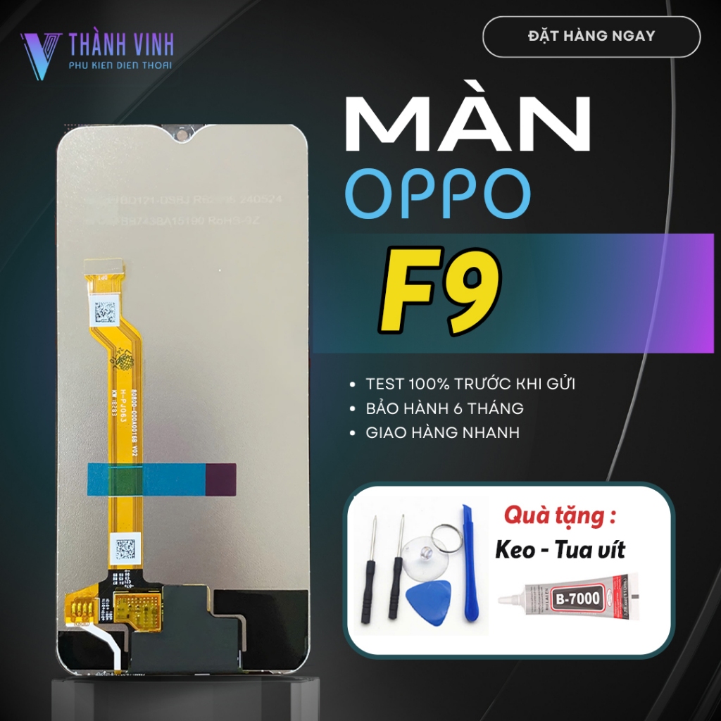 Oppo F9 Phone Screen - High Quality, Comes with Adhesive & Repair Kit