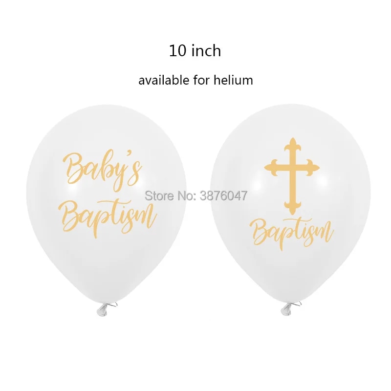 12 cái/lốc bong bóng rửa tội của em bé chúc mừng lễ Rửa Tội lễ tắm trẻ trang trí tiệc vượt qua phép rửa của tôi thần Bless in bóng