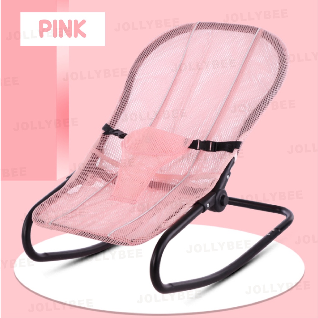 [READY STOCK] JOLLYBEE Baby Rocker Bouncer Chair Foldable Adjustable Rocking Chair Infant-to-Toddler Buaian Lantai Bayi