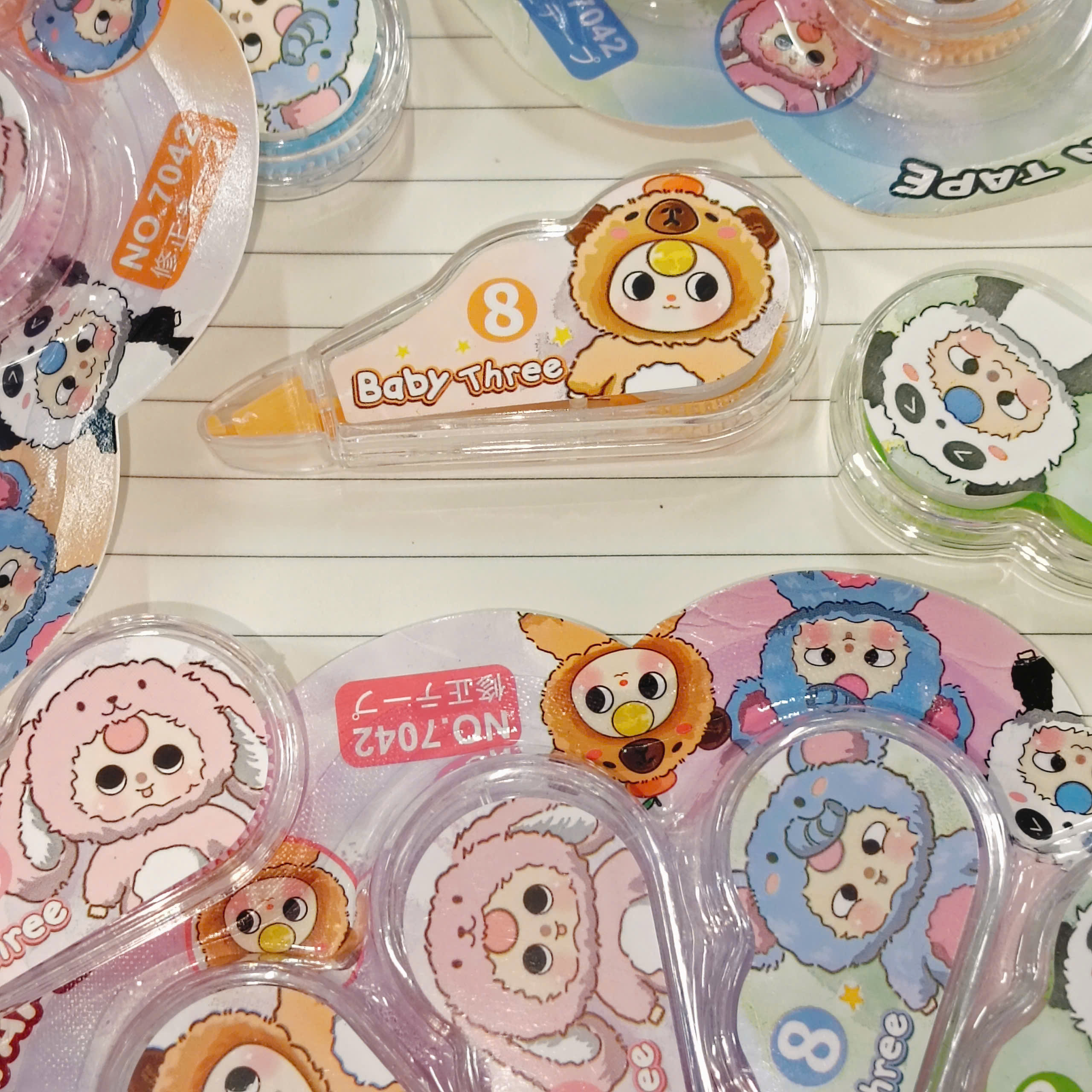 VỈ 4 BÚT XOÁ KÉO BABY THREE SIÊU DỄ THƯƠNG – THIẾT KẾ NGỘ NGHĨNH, XÓA MỰC MƯỢT KHÔNG LEM