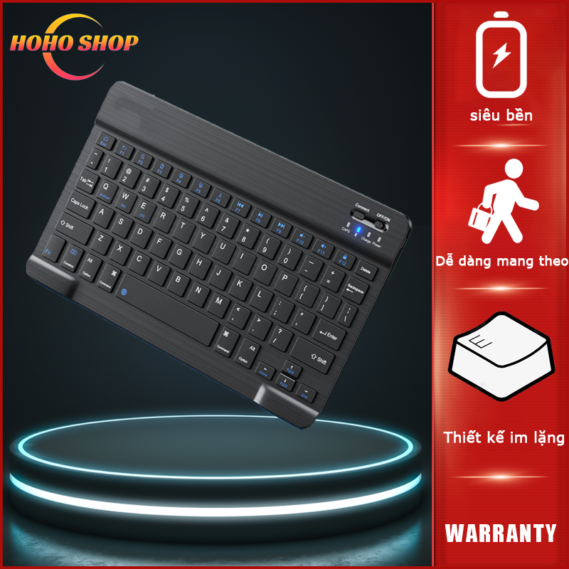 Bàn Phím Bluetooth Không Dây Mini 10 Inch Bàn phím bluetooth không dây mini / chuột không dây cho điện thoại di động và máy tính bảng, 7 màu tùy chọn