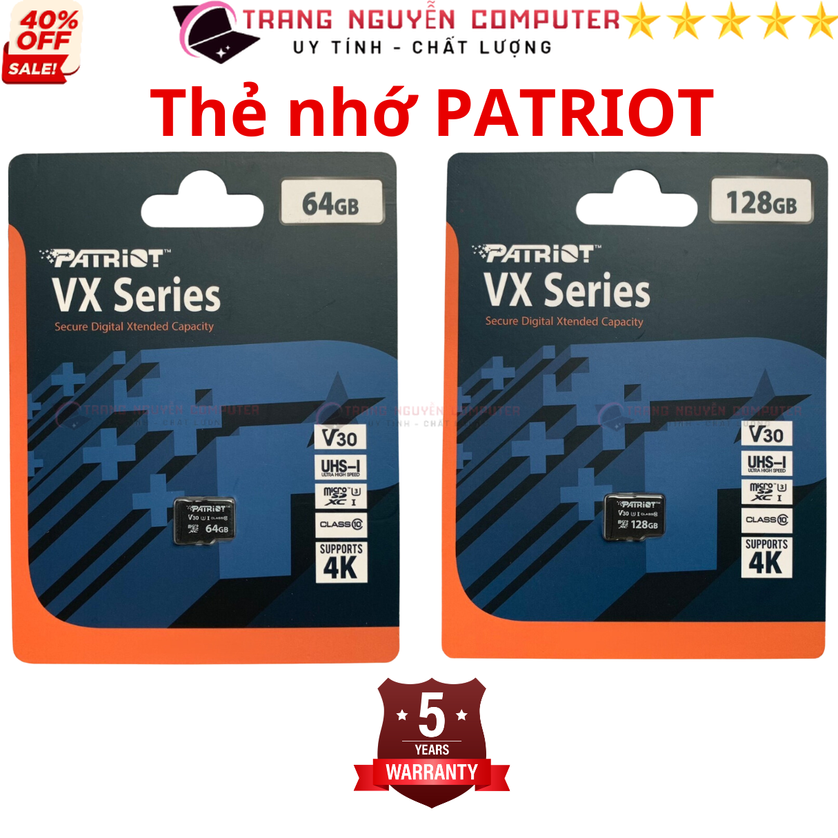 Thẻ Nhớ PATRIOT 32GB, 64GB, 128GB Micro SD - Bảo Hành 5 Năm Chính Hãng - Trang Nguyễn Computer