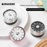 QIHUISHI Đồng hồ hẹn giờ cơ thép không gỉ với từ trở lại cho nhà bếp, nướng, và quản lý thời gian-Thiết kế tối giản hiện đại