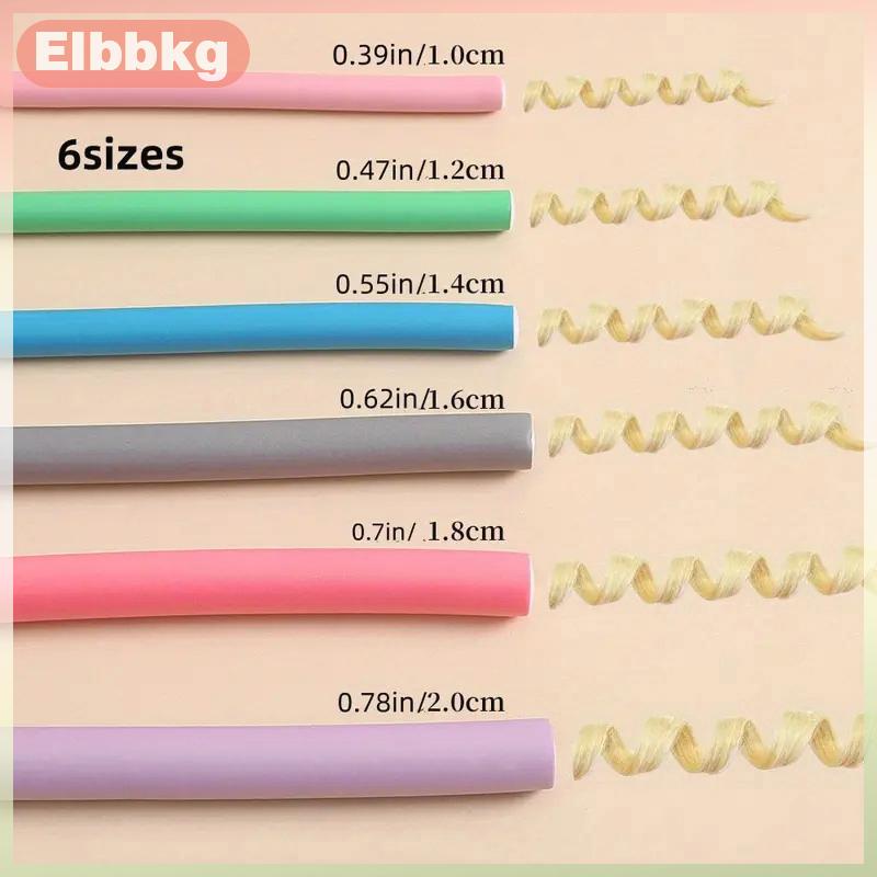 Elbbkg Flexible Hair Curling Rod Hair Curler Makers Soft Foam Bendy Twist Curls Flexi Rollers Styling Tools Hair Roller Heatless