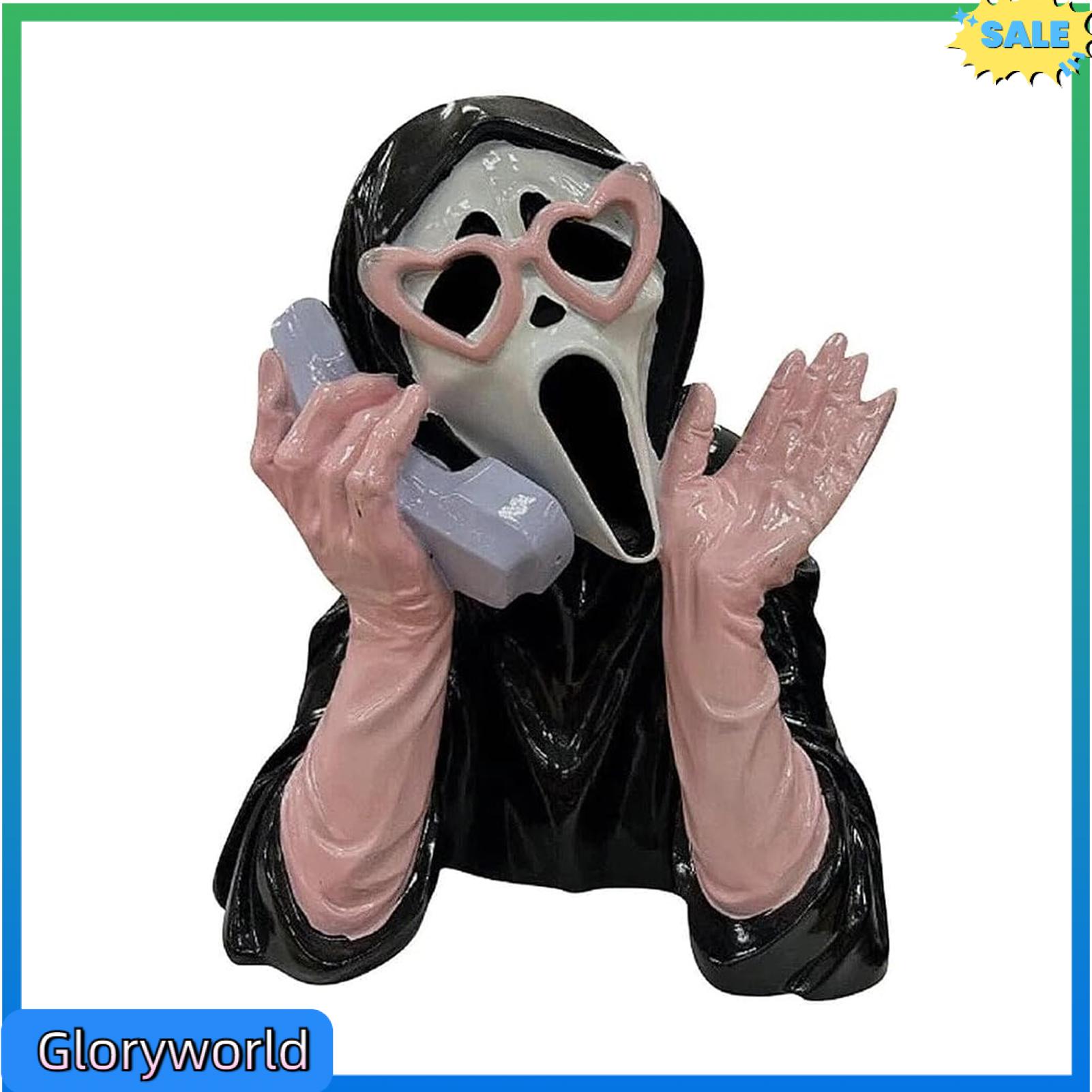 Gloryworld Halloween trang trí trang trí ngôi nhà ma ám ma quái bức tượng ma cho trang trí Halloween hoàn hảo cho Kinh Dị theo chủ đề bên và mantel kệ trang trí sưu tập bức tượng cho đáng sợ Vibes