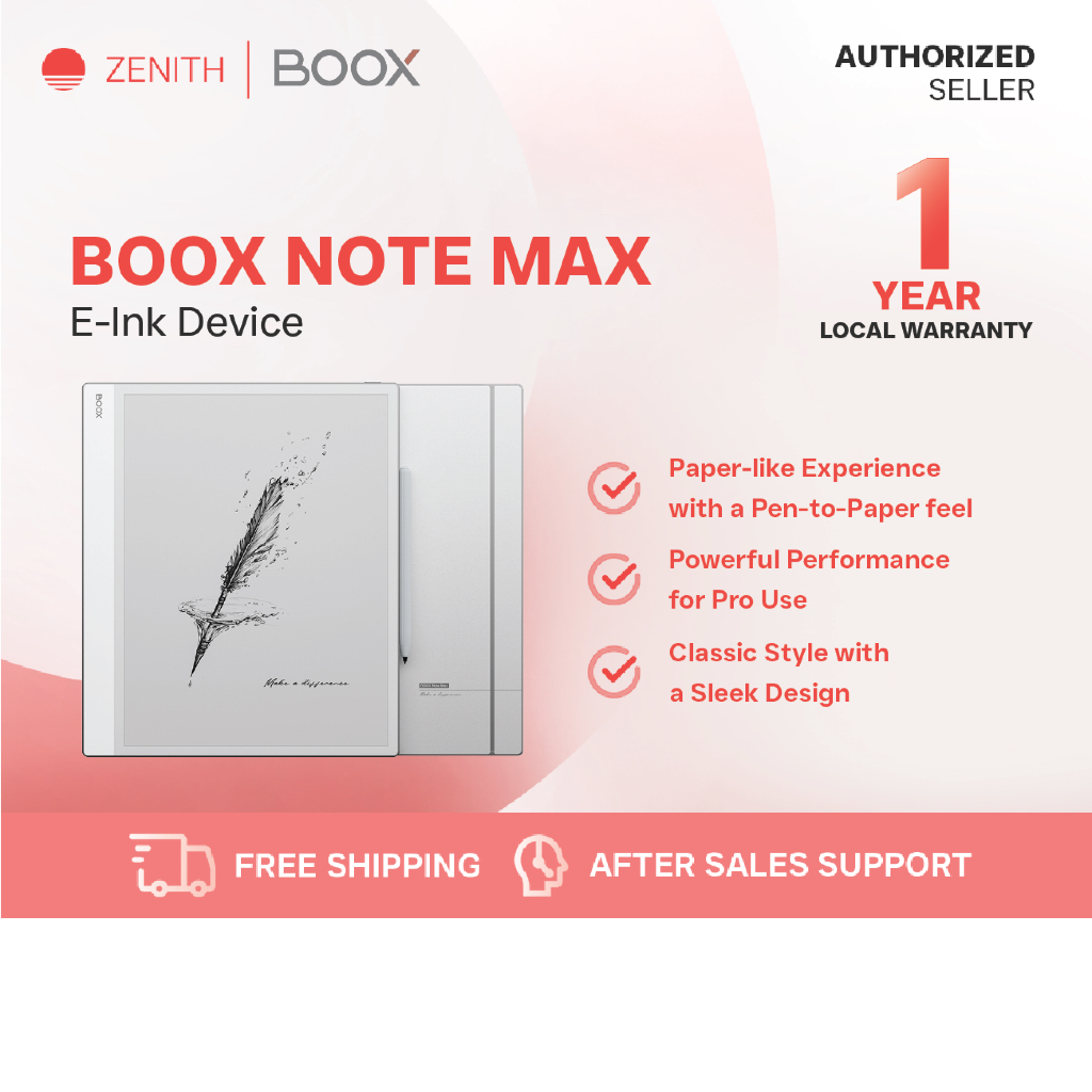BOOX Note Max E-ink Device Tablet | Zenith Philippines Presyo 44,299 Piso*Libreng Shipping