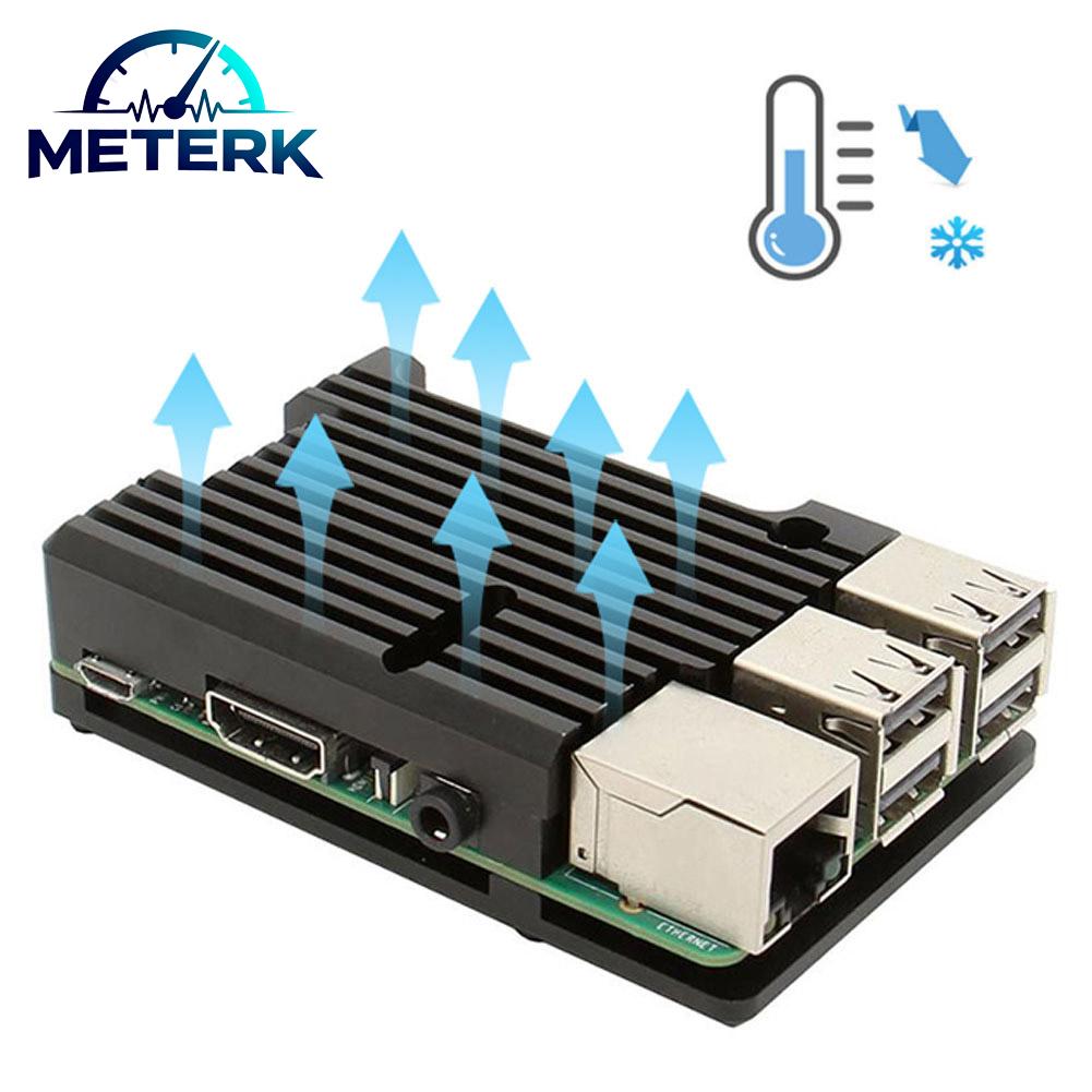 Meterk Computer Components High Hardness Aluminum Alloy Main Board Shell Good Heat Dissipation for Raspberry Pi 3rd Model B 2b/3b+ Giá 231,000 Đồng*Miễn phí vận chuyển