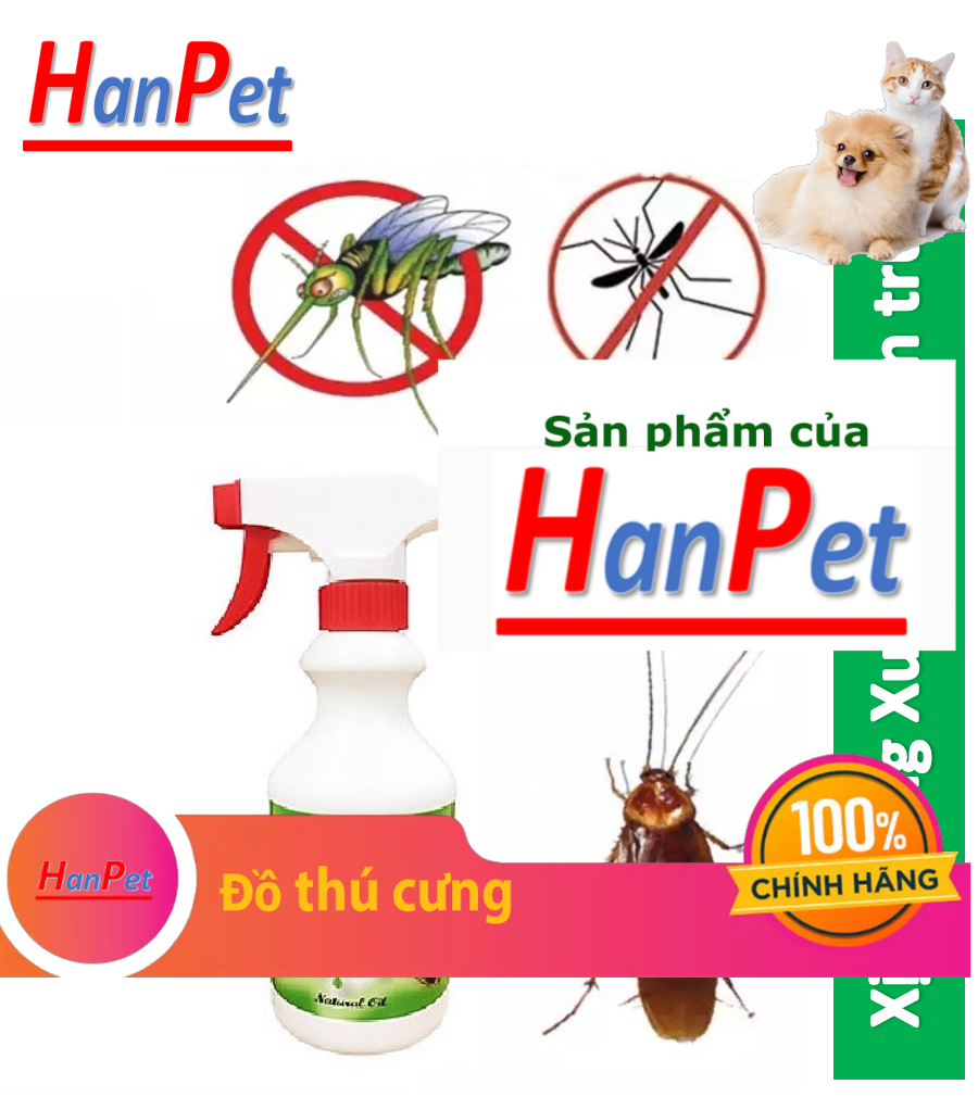 FAY Hanpet - Tinh dầu đuổi ruồi ASA Lakae 350ml- Xua đuổi côn trùng dạng xịt phòng an toàn cho trẻ em