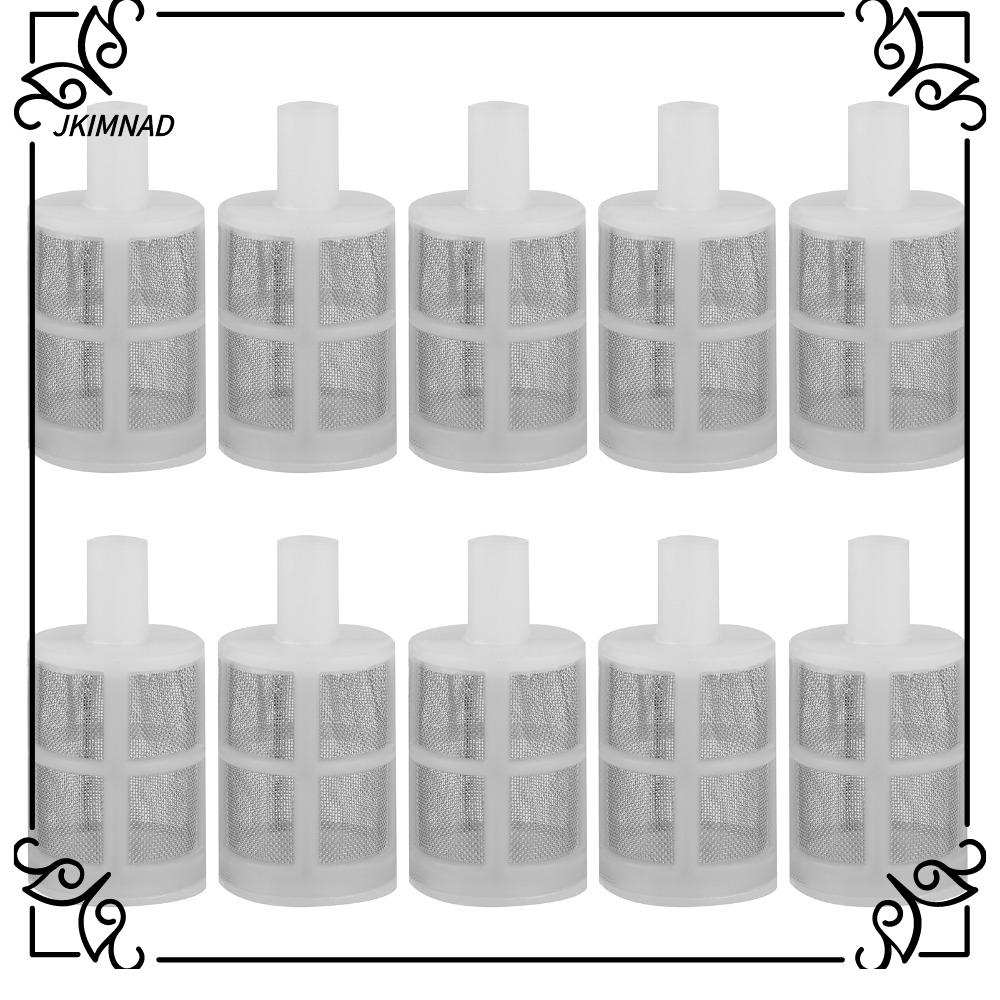 JKIMNAD 10Pcs Set Nhựa Lưới lọc bể cá Thép không gỉ Bộ lọc mạng Phụ kiện làm sạch bộ lọc Phụ tùng thay thế Trắng Bộ lọc lưới bảo vệ Bể cá