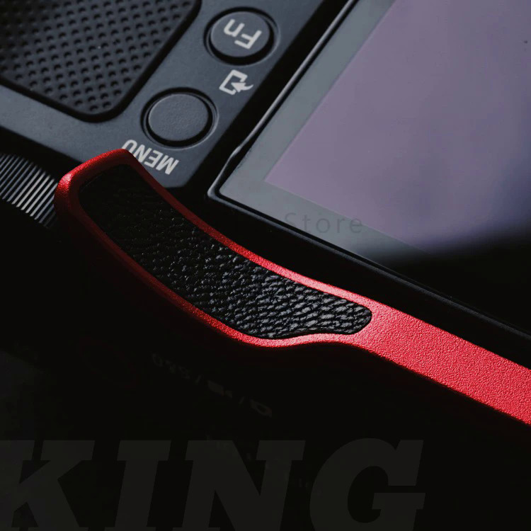 Kim loại Hot Giày Thumb-up hotshoe ngón tay cái lên Grip cho Sony zve10 zve-10 ZV-E10 máy ảnh tay grip với da bảo vệ