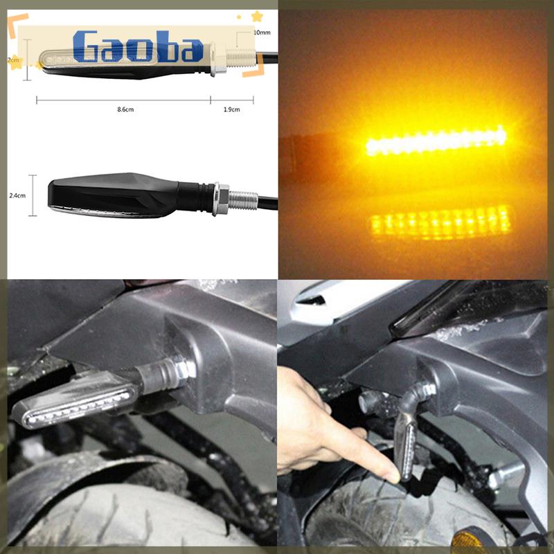 gaoba Phổ xe máy xe máy xe máy LED tín hiệu lần lượt chỉ số binker đèn ánh sáng hổ phách