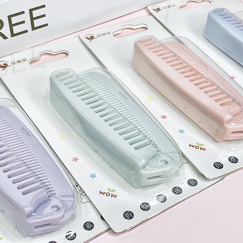 Lược chải tóc lúa mạch gấp gọn, lược chải tóc bỏ túi tiện lợi