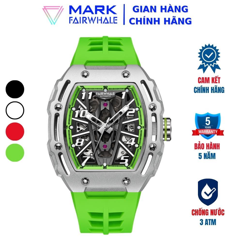 Đồng Hồ Cơ Mark Fairwhale FW027 Size 44mm Dây Đeo Silicone Chống Nước 30m Thời Trang Thể thao Mạnh Mẽ