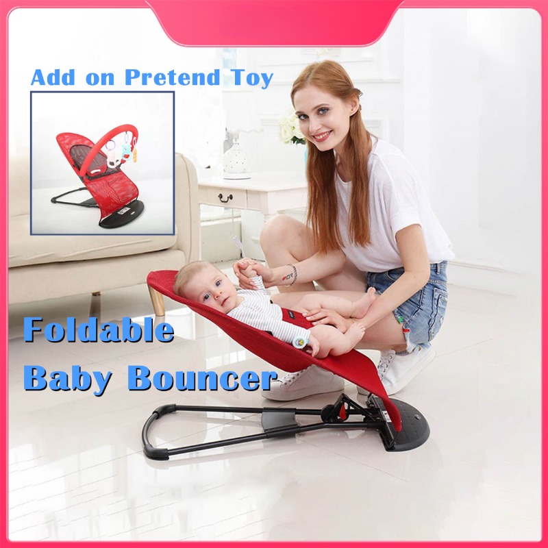 Foldable Baby Rocker Bouncer Chair - High Quality Fabric