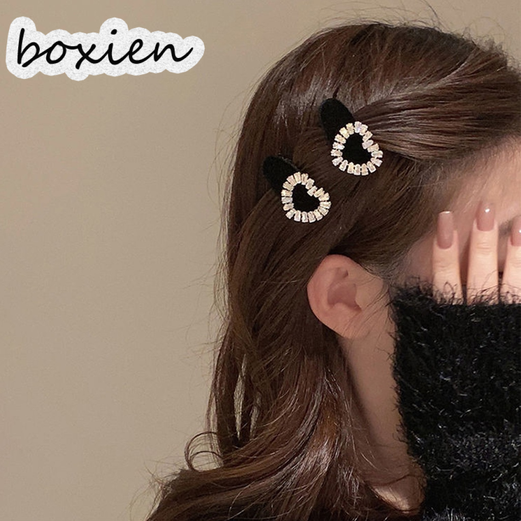 boxien ชุดกิ๊บติดผมแต่งหิน1/2ทรงย้อนยุคสีดำเรียบหรูเหมาะสำหรับผู้หญิง ราคา 12 บาท*ส่งฟรี