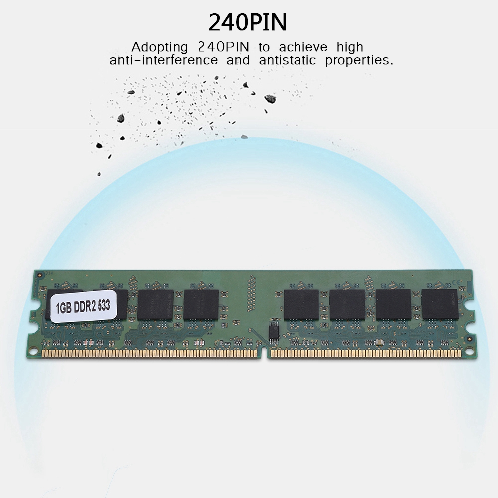 Bộ nhớ máy tính để bàn mô-đun bộ nhớ 5.9x2.4x0.4in 1GB RAM chuyên nghiệp 240 pin 533MHz truyền dữ liệu nhanh cho máy tính để bàn cho AMD