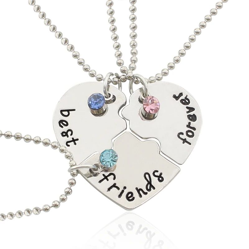 Cute best friend on sale necklaces for 3