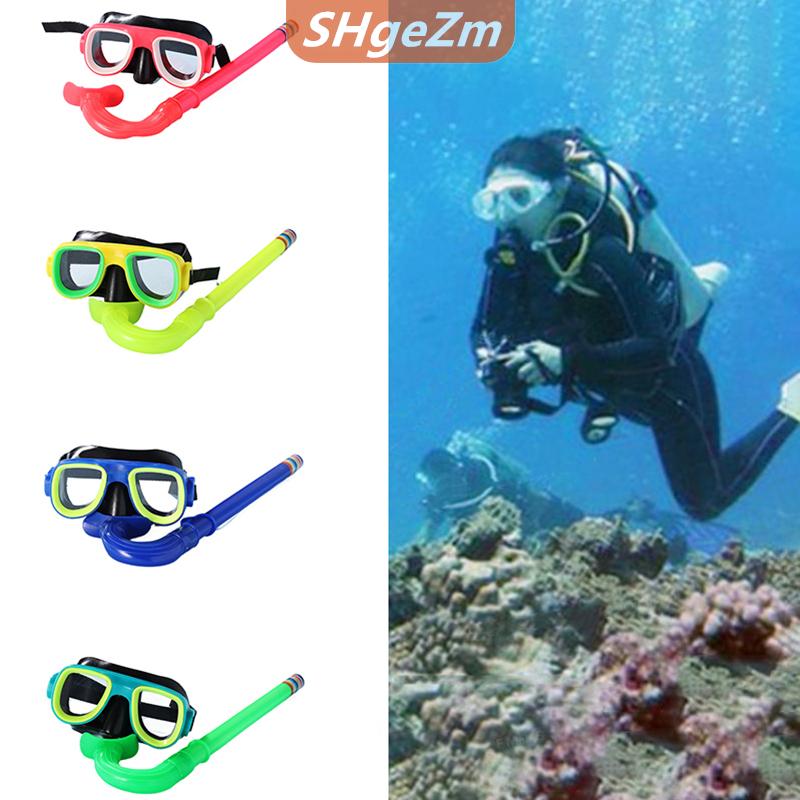 [COD] SHgeZm Trẻ em Lặn Kính lặn Ống thở đặt bơi khung lớn thiết bị lặn HD Kính lặn