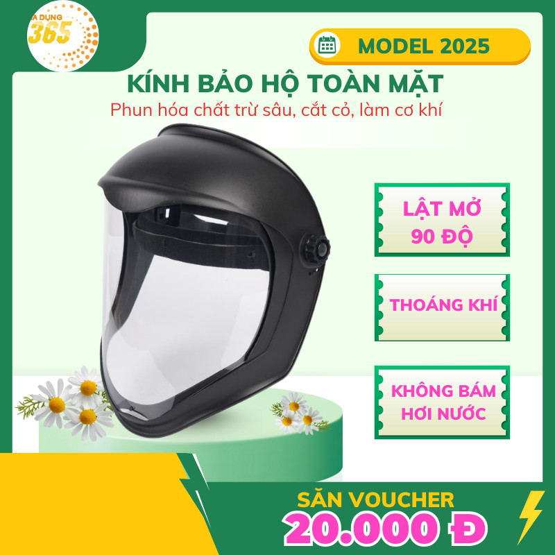 Mặt nạ bảo hộ, Kính bảo hộ Toàn Mặt chống hóa chất khói bụi độc hại xịt hóa chất trừ sâu- KTM