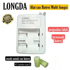 ALAT CAS BATERAI BATTERY CHARGER LONGDA UNTUK CAS BATREI A1 SIZE D