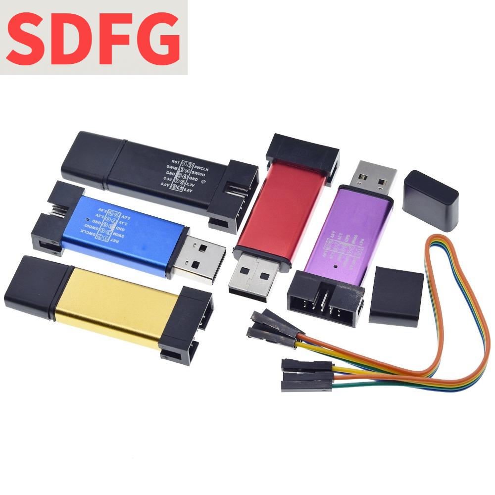 SDFG ST Link STLink Mô phỏng STM32 ST-Link V2 STM8 STM32 Màu ngẫu nhiên Lập trình với nắp A41 Đèn báo LED Mô phỏng ST-LINK Dành cho Arduino Giá 86,000 Đồng*Miễn phí vận chuyển