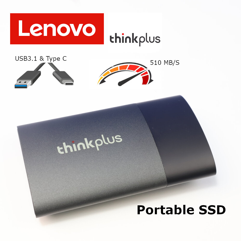 Lenovo thinkplus US202 ฮาร์ดดิสก์พกพา Portable SSD ความจุ 512GB 1TB - ยี่ห้อ Lenovo Thinkplus ราคา 2,500 บาท*ส่งฟรี