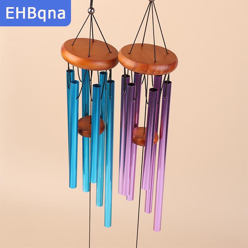 [COD] EHBqna SPORTS 1ชิ้นคลาสสิก6ท่ออลูมิเนียมกระดิ่งลมพร้อมตะขอและป้ายแขวนไม้ระเบียงระเบียงตกแต่งของขวัญวันเกิด ราคา 152 บาท*ส่งฟรี