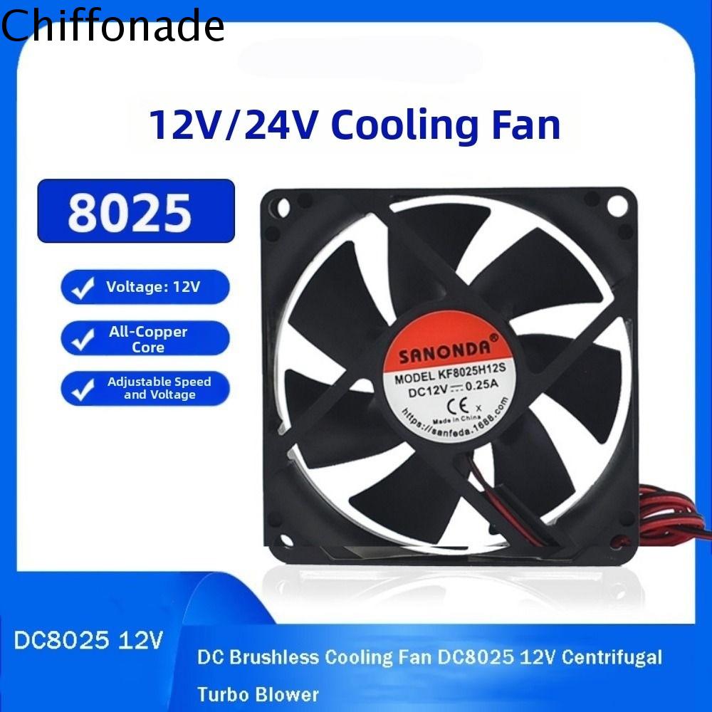 YANL MALL DC8025 12V Quạt làm mát không chổi than DC 808025mm. Đa phong cách Quạt ly tâm tăng áp Chất lượng cao Máy sấy 12V đèn LED dụng cụ làm đẹp Giá 63,000 Đồng*Miễn phí vận chuyển